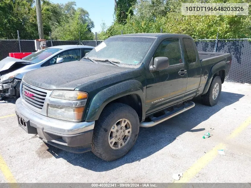 1GTDT196648203326 2004 GMC Canyon Sle