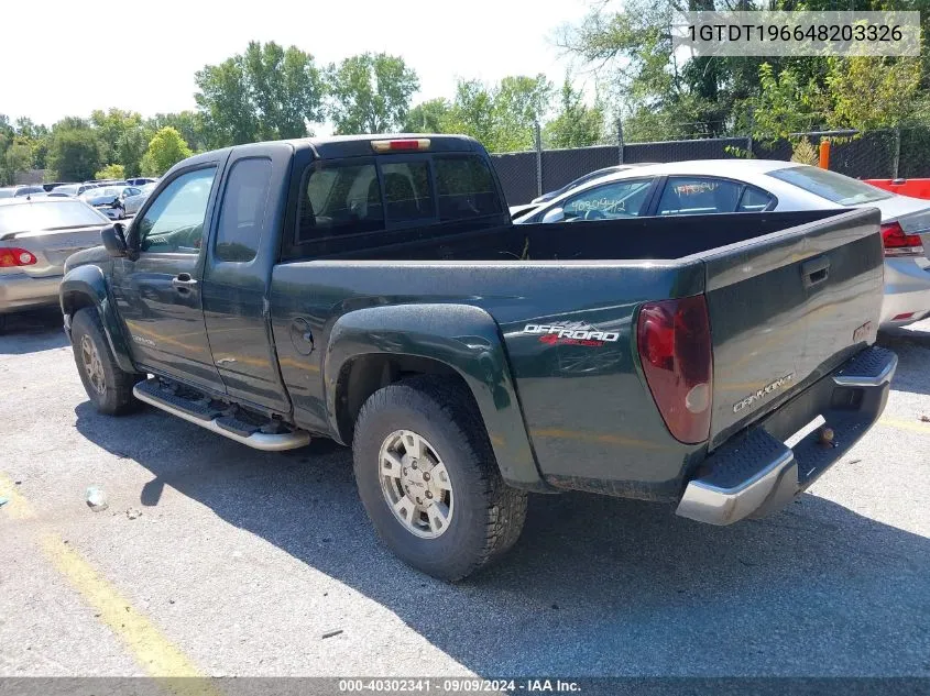 2004 GMC Canyon Sle VIN: 1GTDT196648203326 Lot: 40302341