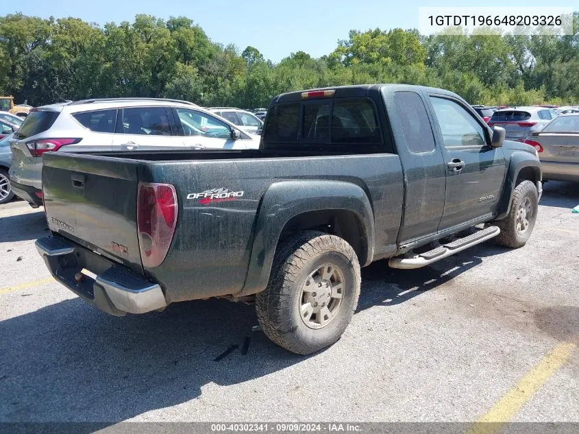 1GTDT196648203326 2004 GMC Canyon Sle