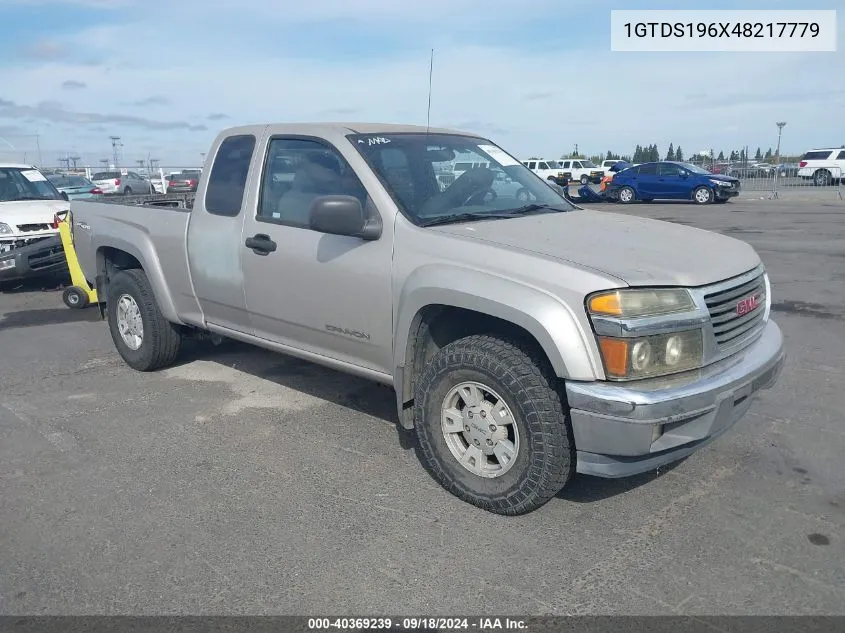 1GTDS196X48217779 2004 GMC Canyon Sle