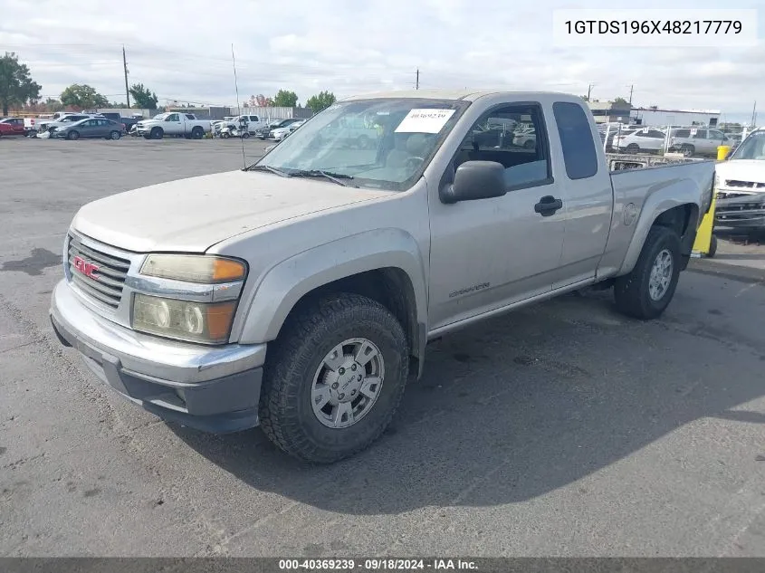 1GTDS196X48217779 2004 GMC Canyon Sle