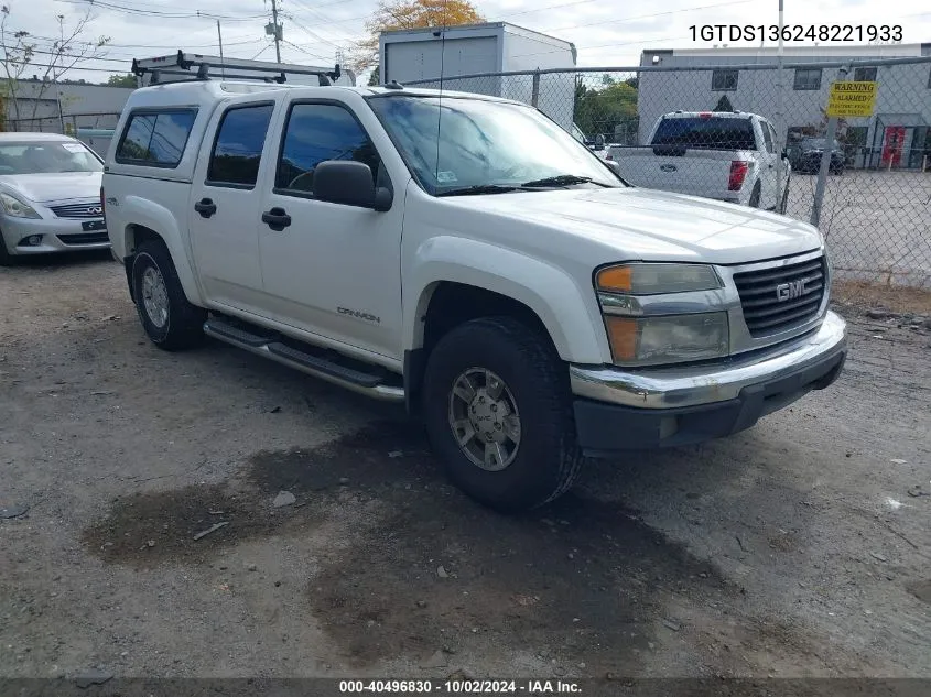 2004 GMC Canyon Sle VIN: 1GTDS136248221933 Lot: 40496830