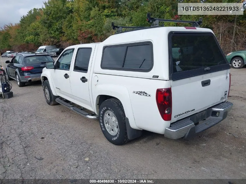 2004 GMC Canyon Sle VIN: 1GTDS136248221933 Lot: 40496830