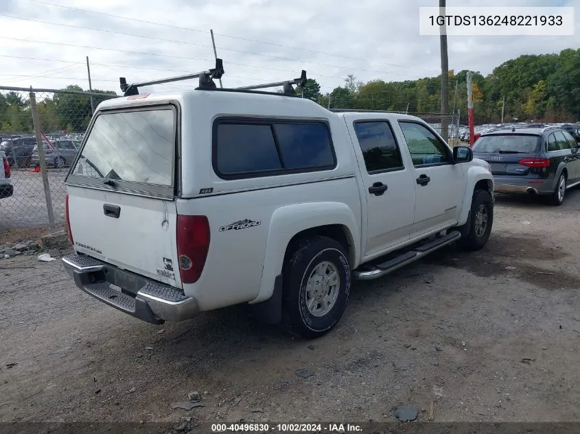 2004 GMC Canyon Sle VIN: 1GTDS136248221933 Lot: 40496830