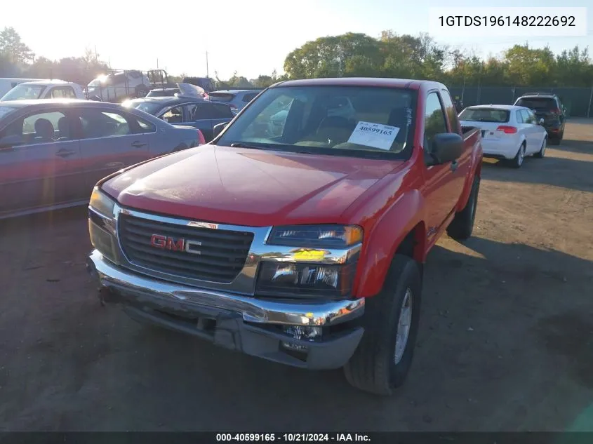 1GTDS196148222692 2004 GMC Canyon Sle