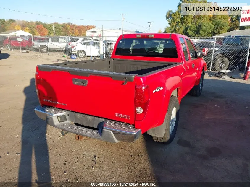 1GTDS196148222692 2004 GMC Canyon Sle