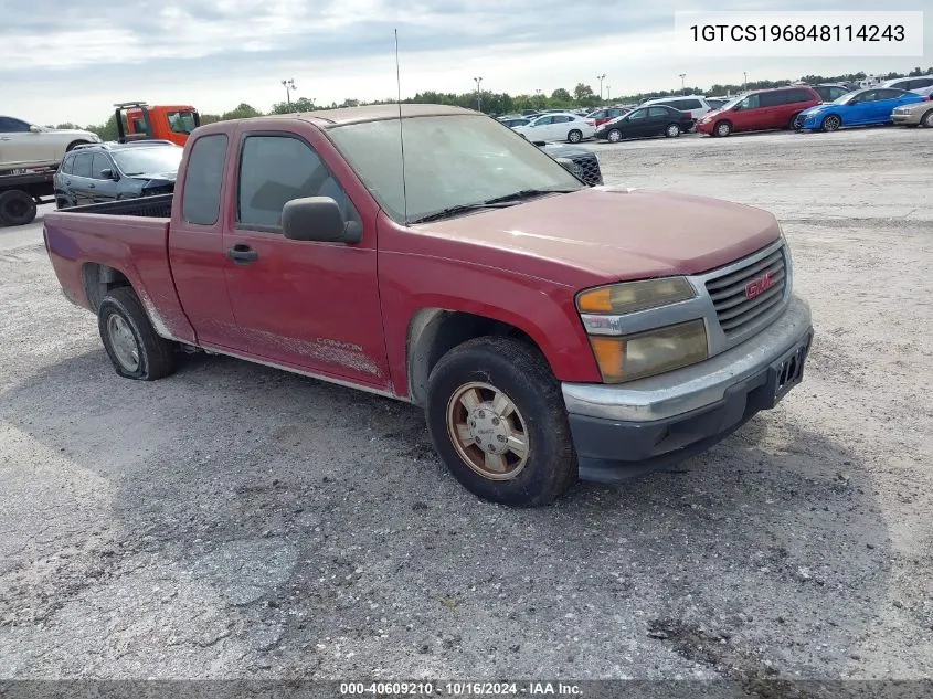 2004 GMC Canyon Sle VIN: 1GTCS196848114243 Lot: 40609210