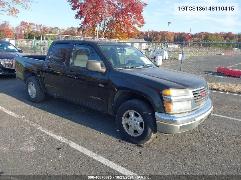 2004 GMC Canyon Sle VIN: 1GTCS136148110415 Lot: 40670675