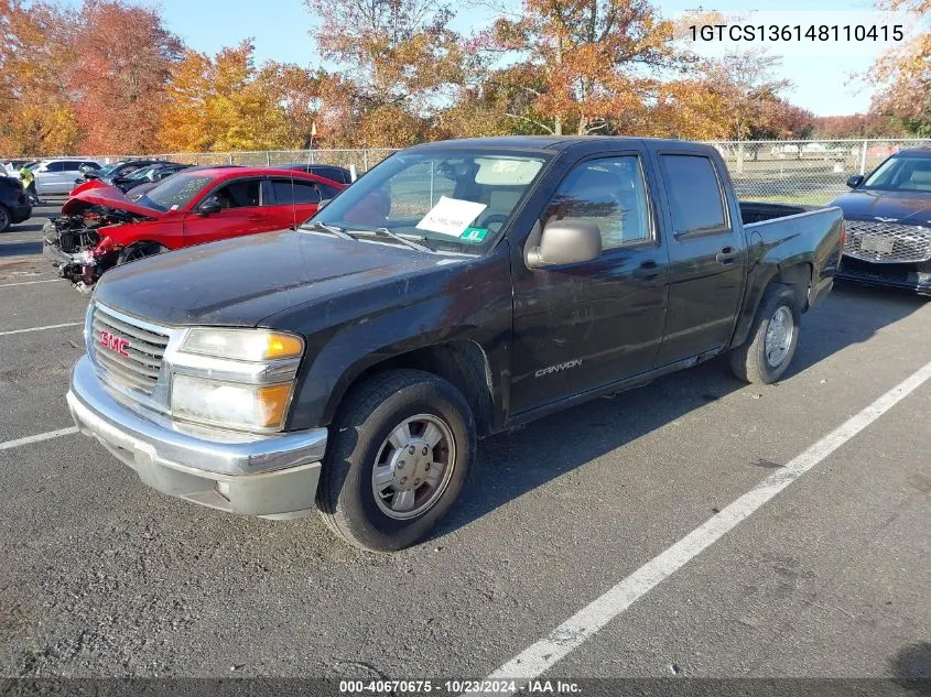 2004 GMC Canyon Sle VIN: 1GTCS136148110415 Lot: 40670675