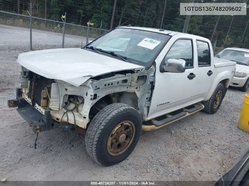 2004 GMC Canyon 1Sf Sle Z71 VIN: 1GTDS136748209602 Lot: 40726207