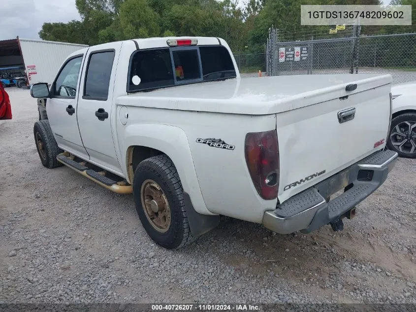 2004 GMC Canyon 1Sf Sle Z71 VIN: 1GTDS136748209602 Lot: 40726207