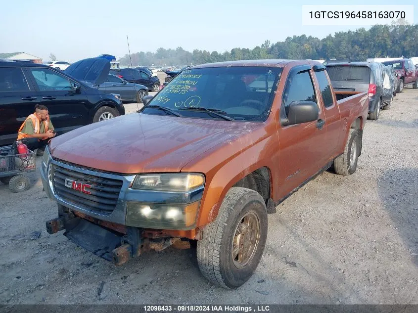 2005 GMC Canyon VIN: 1GTCS196458163070 Lot: 12098433