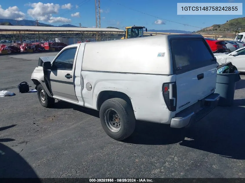 2005 GMC Canyon Fleet VIN: 1GTCS148758242855 Lot: 39201955