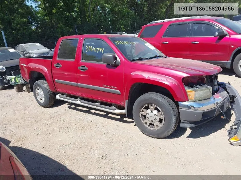 2005 GMC Canyon Sle VIN: 1GTDT136058204966 Lot: 39641794