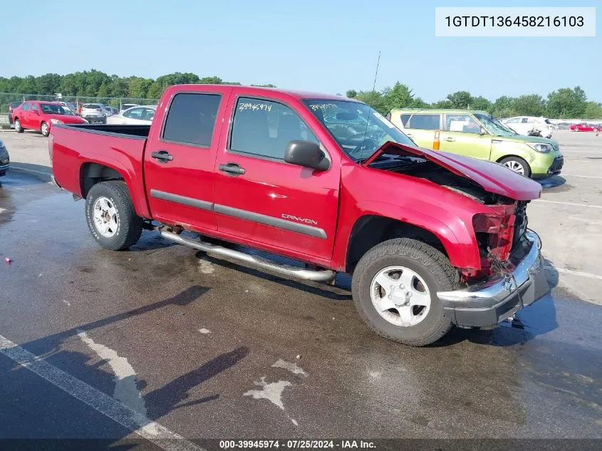 2005 GMC Canyon Sle VIN: 1GTDT136458216103 Lot: 39945974