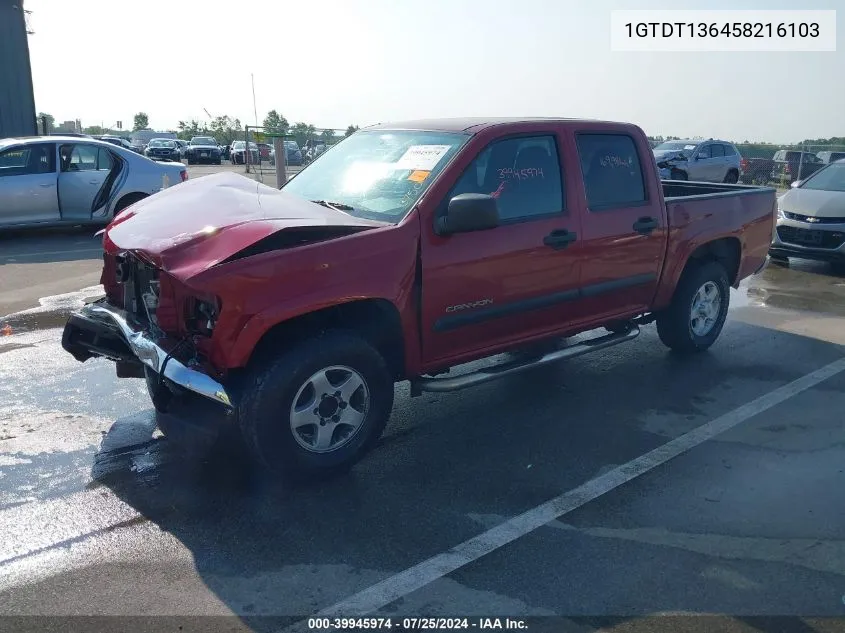 1GTDT136458216103 2005 GMC Canyon Sle