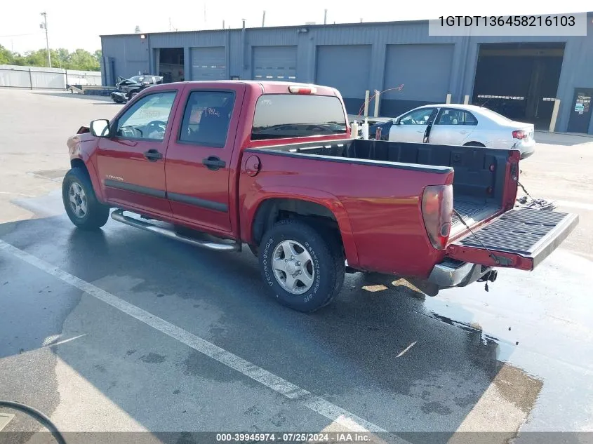 1GTDT136458216103 2005 GMC Canyon Sle