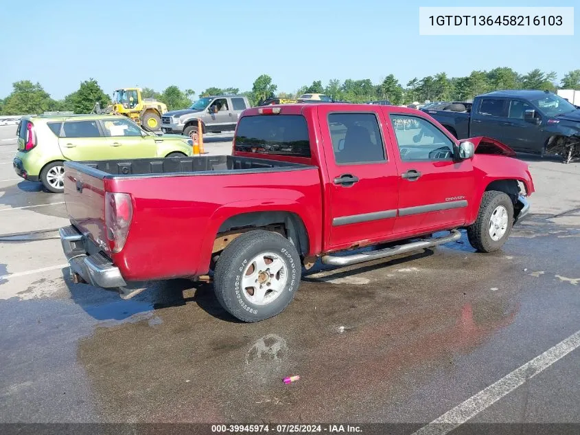 2005 GMC Canyon Sle VIN: 1GTDT136458216103 Lot: 39945974