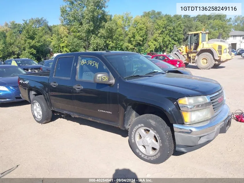 2005 GMC Canyon Sle VIN: 1GTDT136258249116 Lot: 40254541