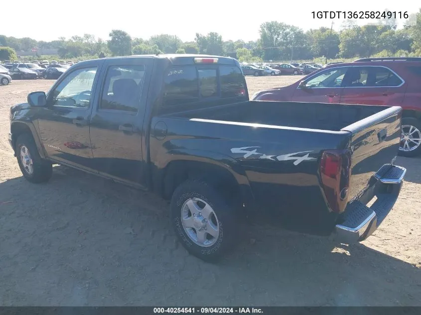 2005 GMC Canyon Sle VIN: 1GTDT136258249116 Lot: 40254541