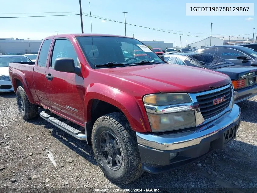 2005 GMC Canyon Sle VIN: 1GTDT196758129867 Lot: 40258228