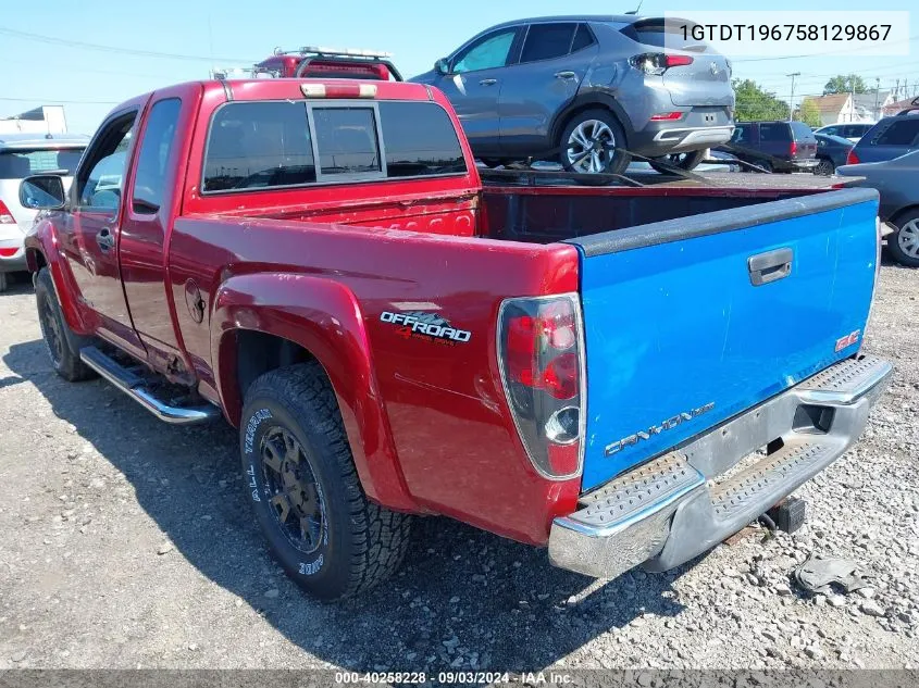 2005 GMC Canyon Sle VIN: 1GTDT196758129867 Lot: 40258228