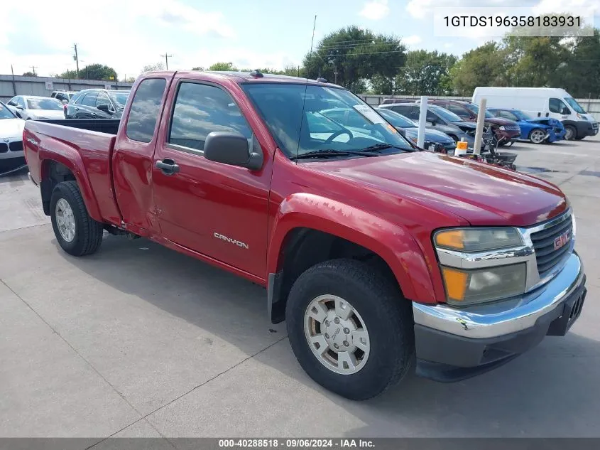 2005 GMC Canyon Sle VIN: 1GTDS196358183931 Lot: 40288518