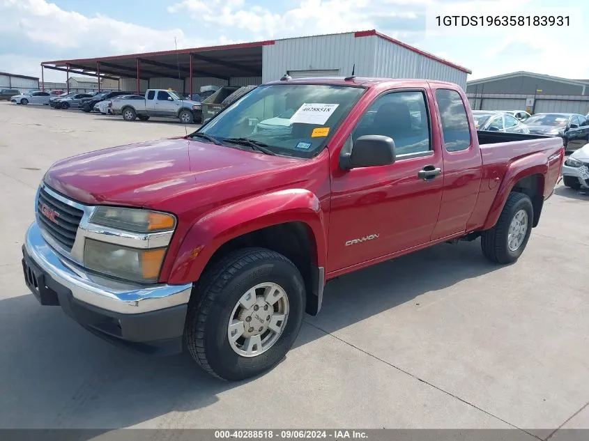 1GTDS196358183931 2005 GMC Canyon Sle