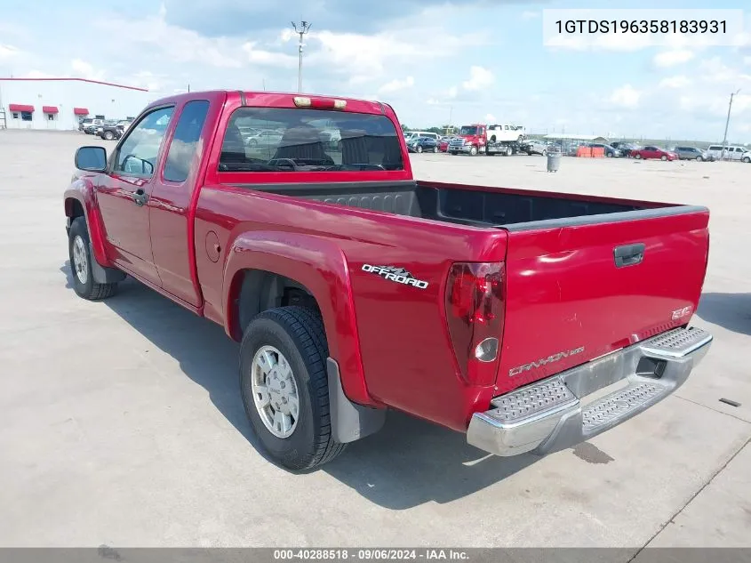 1GTDS196358183931 2005 GMC Canyon Sle