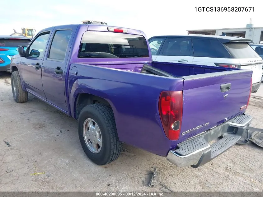 2005 GMC Canyon VIN: 1GTCS136958207671 Lot: 40290595