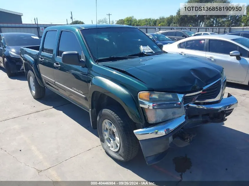 2005 GMC Canyon Sle VIN: 1GTDS136858190950 Lot: 40446984