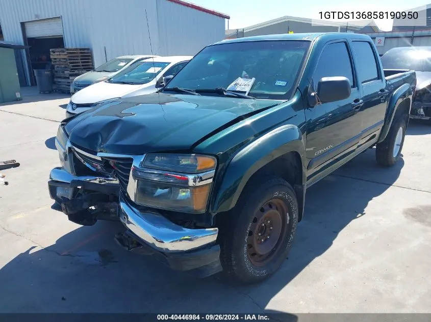 2005 GMC Canyon Sle VIN: 1GTDS136858190950 Lot: 40446984