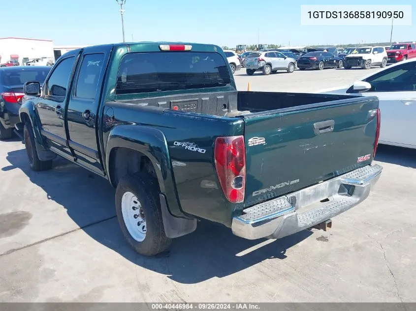 2005 GMC Canyon Sle VIN: 1GTDS136858190950 Lot: 40446984