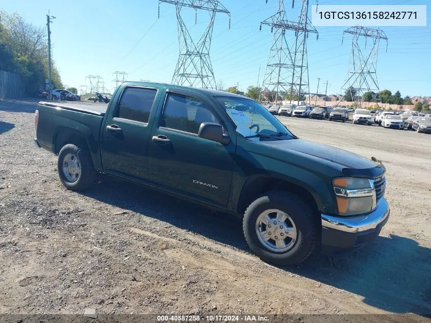 2005 GMC Canyon Sle VIN: 1GTCS136158242771 Lot: 40587258