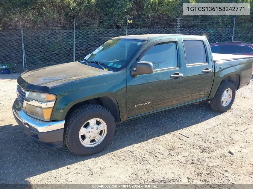 2005 GMC Canyon Sle VIN: 1GTCS136158242771 Lot: 40587258