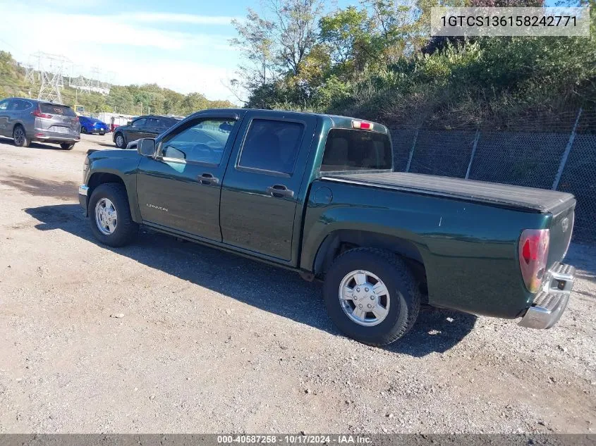 2005 GMC Canyon Sle VIN: 1GTCS136158242771 Lot: 40587258