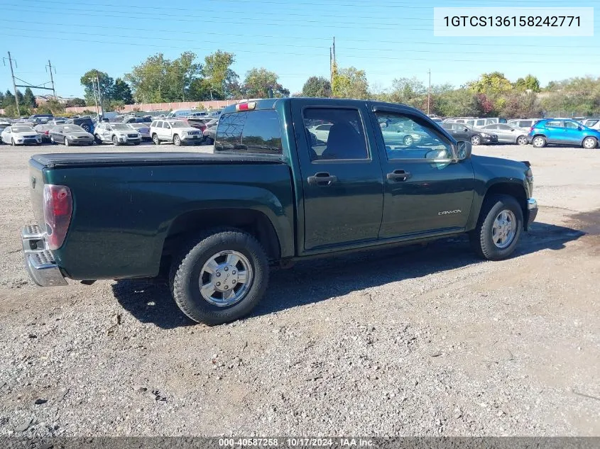 2005 GMC Canyon Sle VIN: 1GTCS136158242771 Lot: 40587258