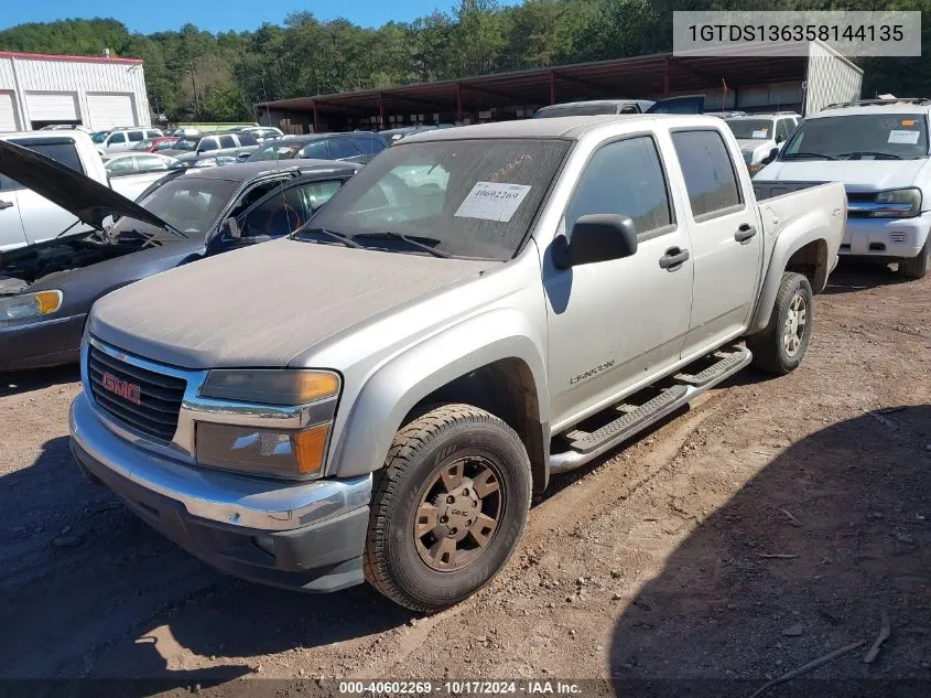 2005 GMC Canyon Sle VIN: 1GTDS136358144135 Lot: 40602269