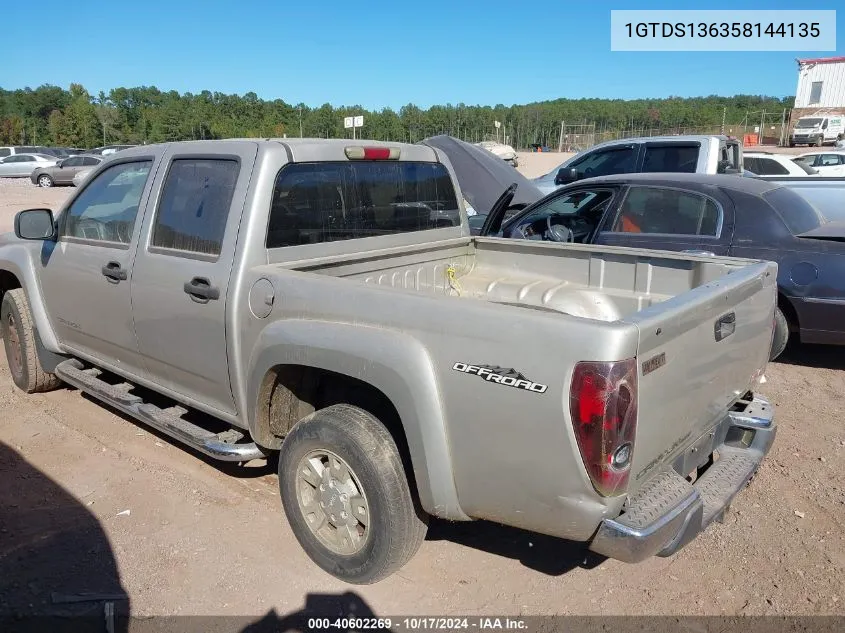 2005 GMC Canyon Sle VIN: 1GTDS136358144135 Lot: 40602269