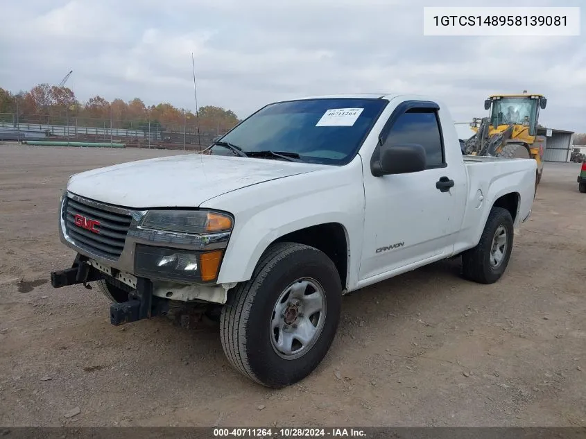 2005 GMC Canyon Sl VIN: 1GTCS148958139081 Lot: 40711264