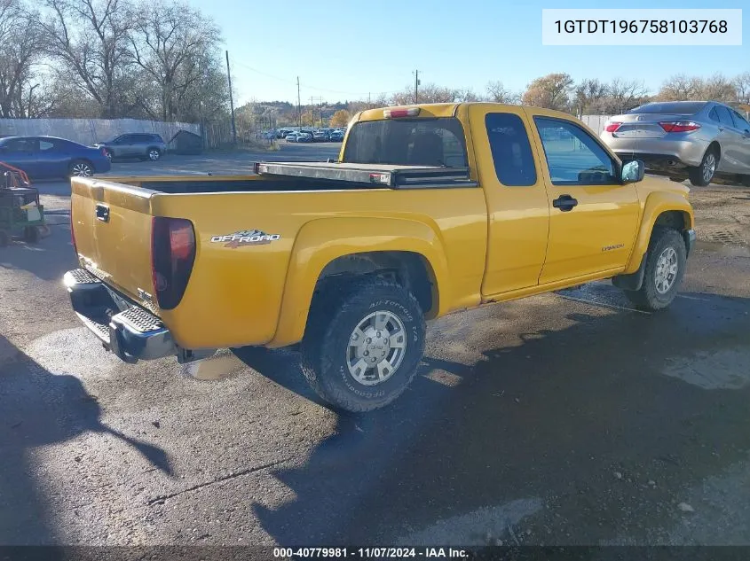 2005 GMC Canyon Sle VIN: 1GTDT196758103768 Lot: 40779981