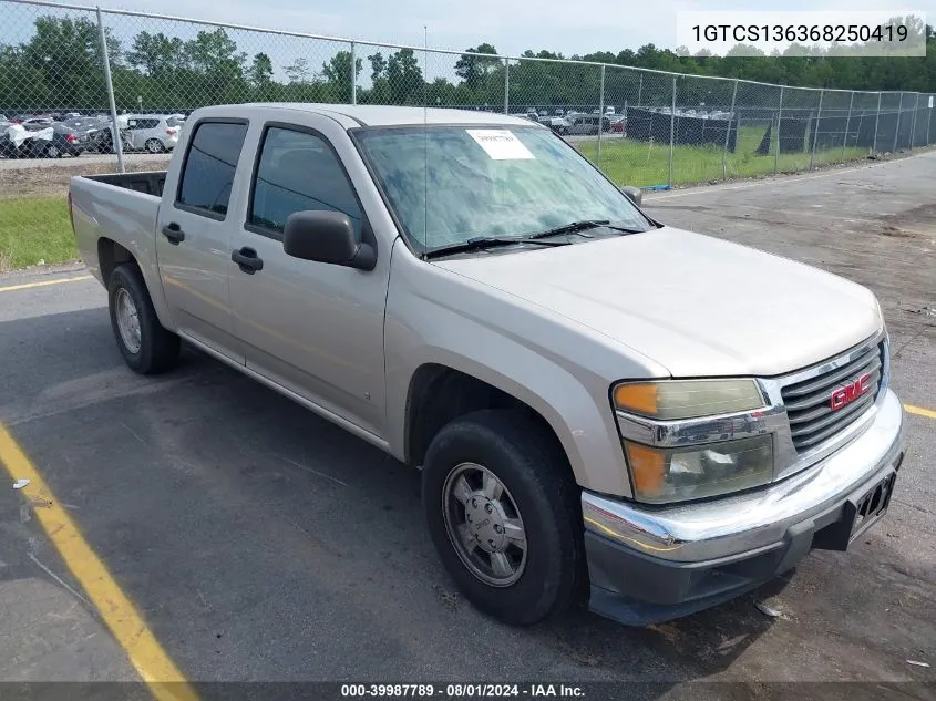 2006 GMC Canyon Sle2 VIN: 1GTCS136368250419 Lot: 39987789