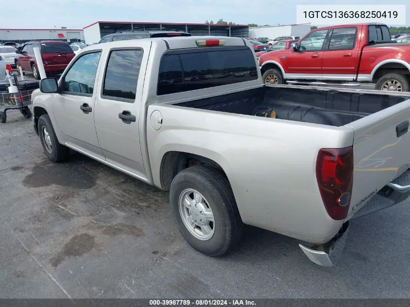 2006 GMC Canyon Sle2 VIN: 1GTCS136368250419 Lot: 39987789