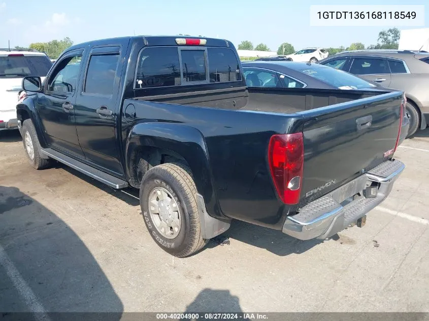 2006 GMC Canyon Slt VIN: 1GTDT136168118549 Lot: 40204900