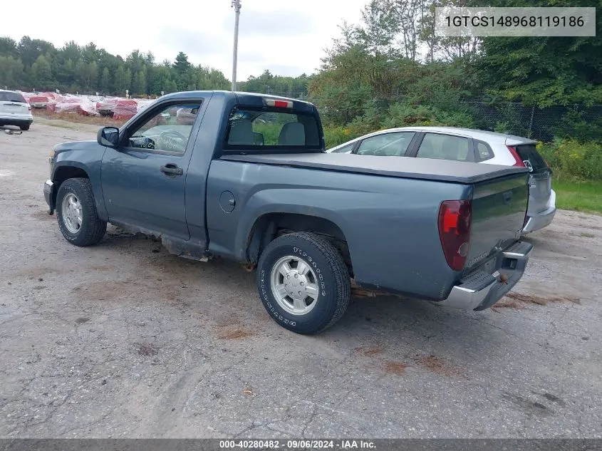 2006 GMC Canyon Sl VIN: 1GTCS148968119186 Lot: 40280482