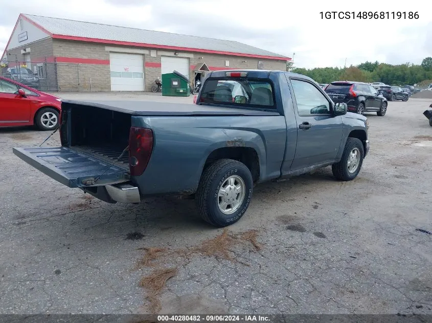 2006 GMC Canyon Sl VIN: 1GTCS148968119186 Lot: 40280482