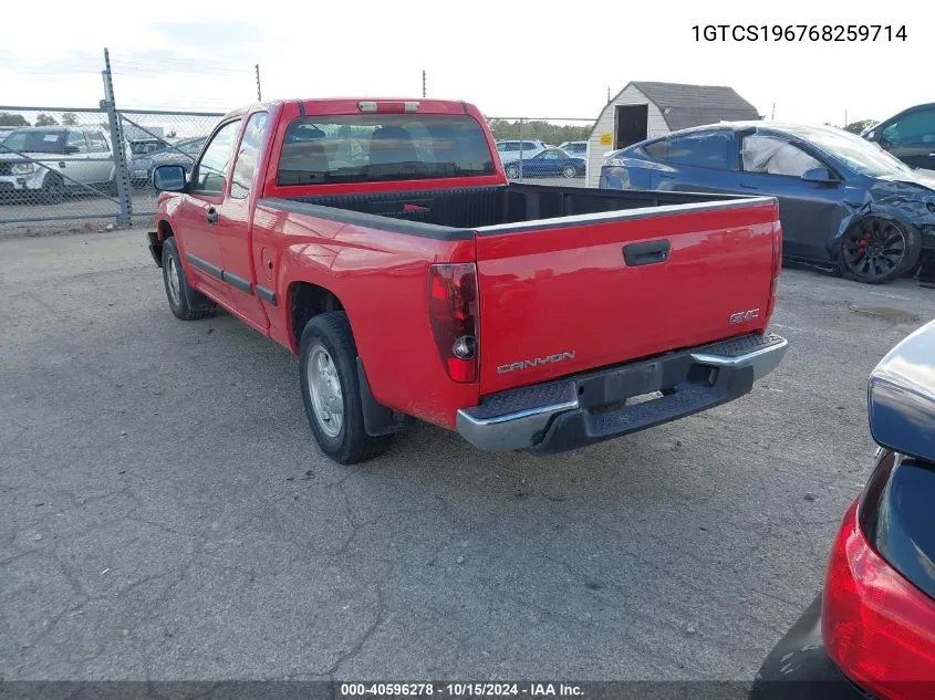 2006 GMC Canyon Sle2 VIN: 1GTCS196768259714 Lot: 40596278