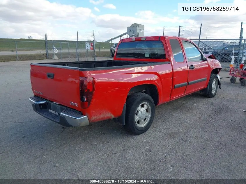 2006 GMC Canyon Sle2 VIN: 1GTCS196768259714 Lot: 40596278