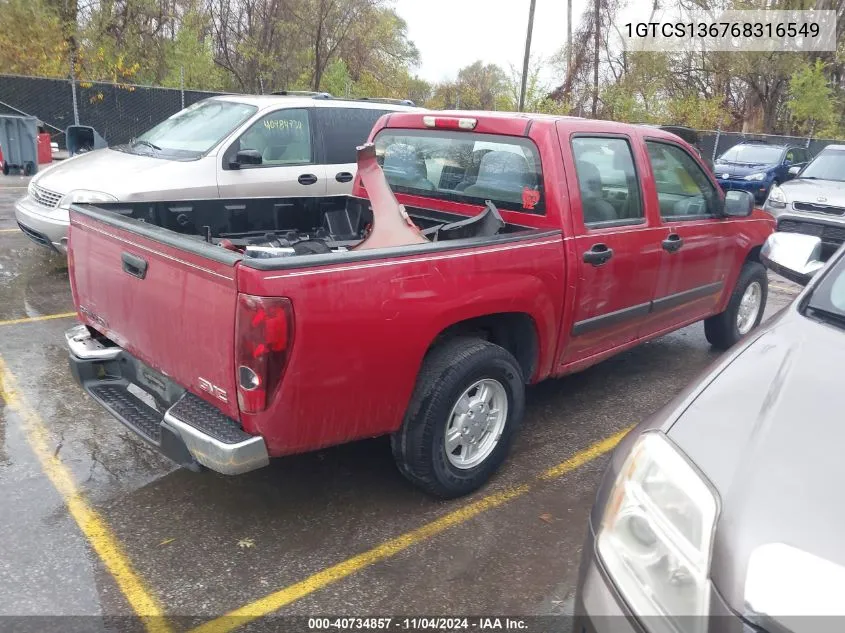 2006 GMC Canyon Sle2 VIN: 1GTCS136768316549 Lot: 40734857