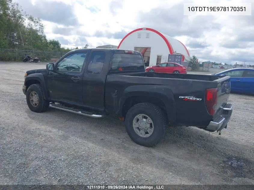 2007 GMC Canyon VIN: 1GTDT19E978170351 Lot: 12111910